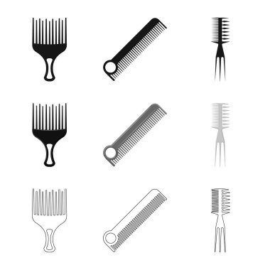 Fırça ve saç işareti vektör Illustration. Fırça ve saç fırçası hisse senedi simgesi için web topluluğu.