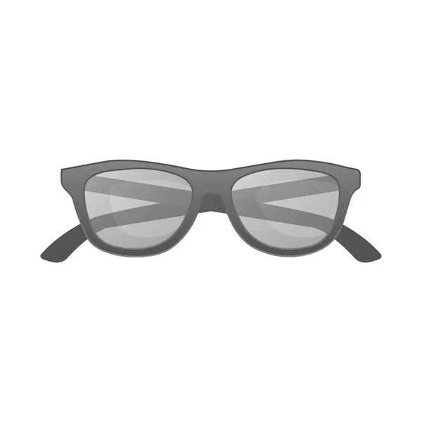 Gözlük ve güneş gözlüğü sembolü yalıtılmış nesne. Gözlük ve hisse senedi için aksesuar vektör simge kümesi. — Stok Vektör