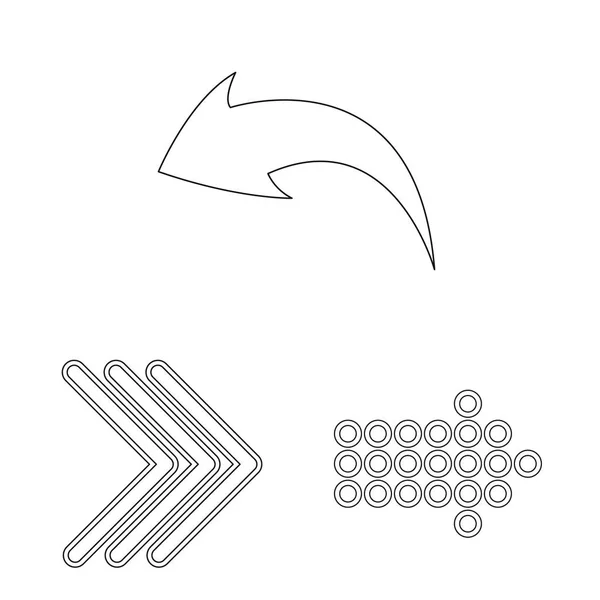Projeto vetorial do elemento e logotipo da seta. Conjunto de elementos e direção ilustração vetorial . —  Vetores de Stock