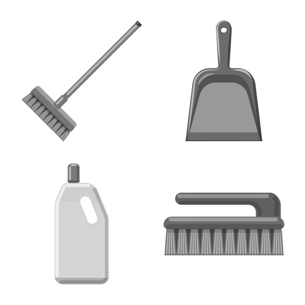 Projekt wektor znak czyszczenie i serwis. Zbiór artykułów gospodarstwa domowego i czyszczenia wektor ikona na magazynie. — Wektor stockowy