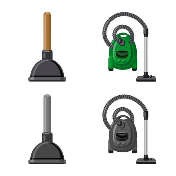 Projekt wektor ikona czyszczenie i serwis. Zbiór artykułów gospodarstwa domowego i sprzątanie symbol giełdowy dla sieci web. — Wektor stockowy