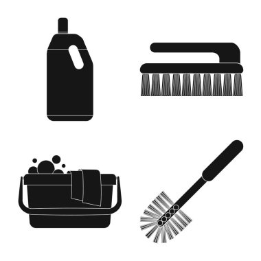 Temizlik ve servis logo vektör Illustration. Temizlik ve ev hisse senedi simgesi için web topluluğu.