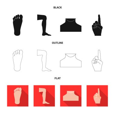 İnsan ve yarım logo vektör Illustration. Web için insan ve kadın hisse senedi simgesi kümesi.