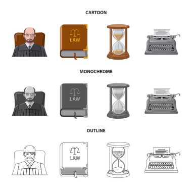 Hukuk ve avukat simge vektör Illustration. Hukuk ve adalet hisse senedi simgesi için web topluluğu.