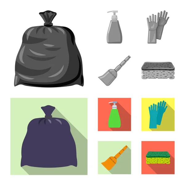 Vektorillustration av ikonen rengöring och service. Uppsättning av städning och hushåll vektor ikonen för lager. — Stock vektor