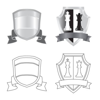 Amblem ve rozet logo vektör tasarımı. Hisse senedi için amblem ve etiket vektör simge kümesi.