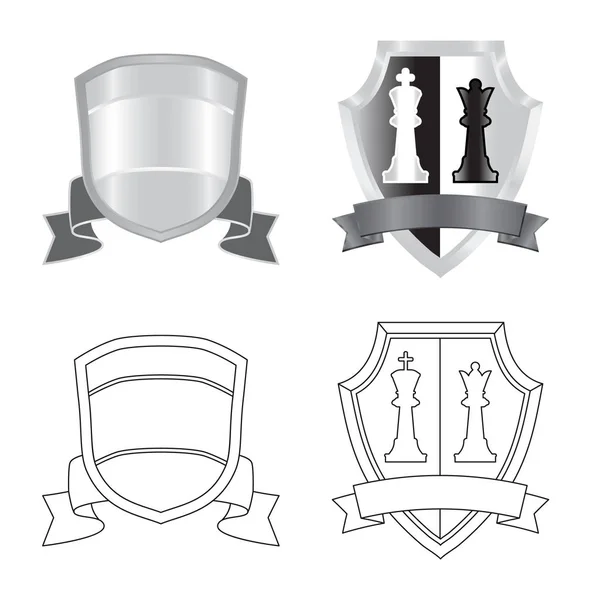 Design vettoriale di emblema e logo distintivo. Set di emblema e adesivo icona vettoriale per magazzino . — Vettoriale Stock