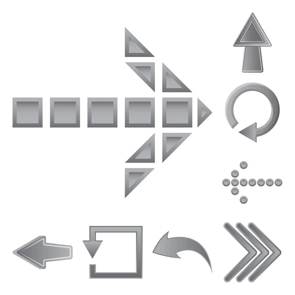 Vektor-Design von Element und Pfeil-Logo. Sammlung von Element- und Richtungsvektorsymbolen für Aktien. — Stockvektor
