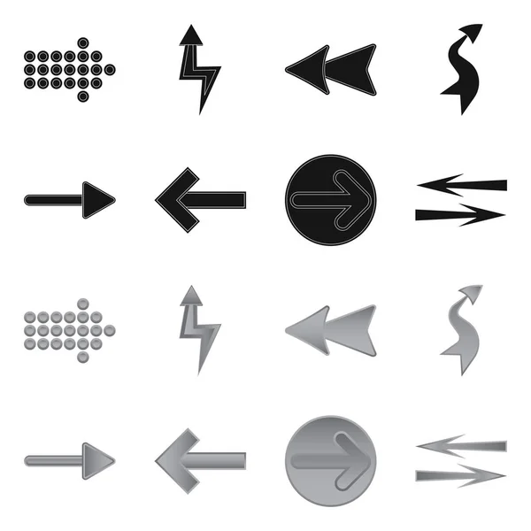 Vektor-Design von Element und Pfeil-Symbol. Element- und Richtungsvektorsymbole für Aktien. — Stockvektor