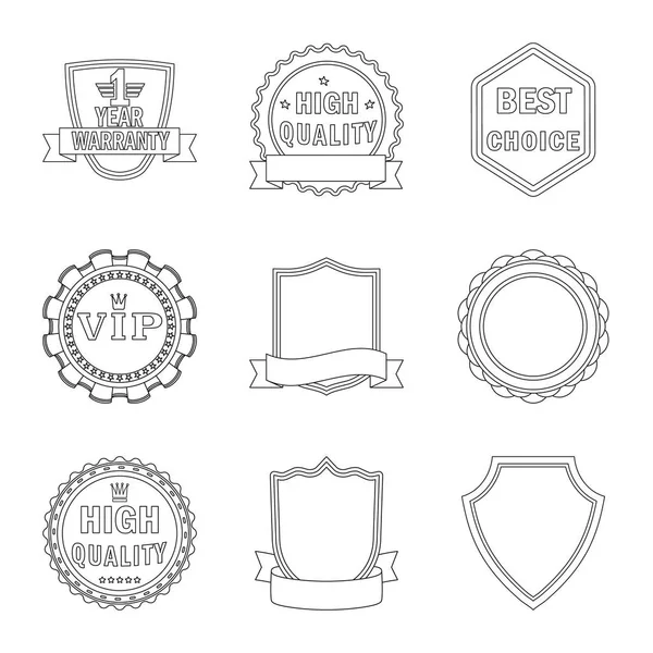 Isolated Object Emblem Badge Symbol Collection Emblem Sticker Vector Icon — Stock Vector