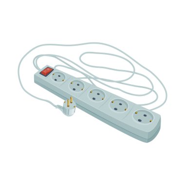 Vektör çizim elektrik ve elektrik sembolü. Elektrik ve enerji vektör simgesini hissenin koleksiyonu.