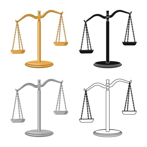 Objet isolé de la loi et icône de l'avocat. Collection de la loi et de la justice stock symbole pour le web . — Image vectorielle