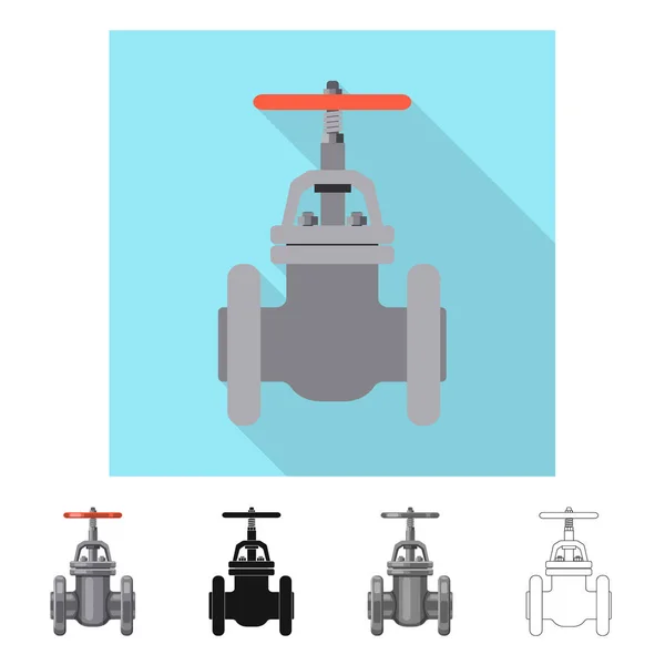 パイプとチューブのシンボルのベクター イラストです。株式のパイプとパイプラインのベクター アイコン集. — ストックベクタ