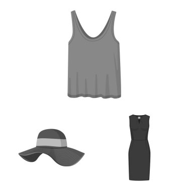 Kadın ve giyim logo vektör tasarımı. Kadın ve giyim hisse senedi vektör çizim topluluğu.