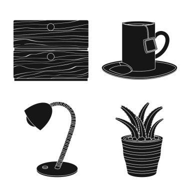 Rüyalar ve gece logo vektör çizimi. Rüyalar ve web için hisse senedi simgesi yatak odası koleksiyonu.