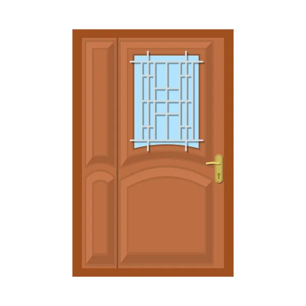 Векторная Иллюстрация Двери Передней Иконки Набор Дверных Деревянных Векторных Значков — стоковый вектор