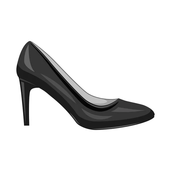 Objeto isolado de calçado e ícone de mulher. Coleção de calçado e símbolo de estoque de pé de web . —  Vetores de Stock