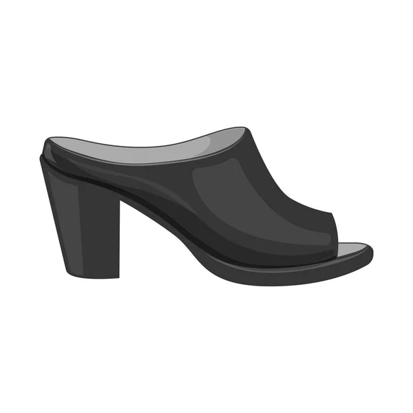 신발 및 여자 로고의 벡터 디자인입니다. 신발 놓고 발을 주식에 대 한 벡터 아이콘. — 스톡 벡터