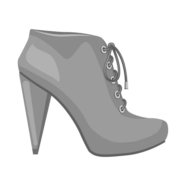 Geïsoleerde object van schoeisel en vrouw pictogram. Set van schoeisel en voet voorraad vectorillustratie. — Stockvector