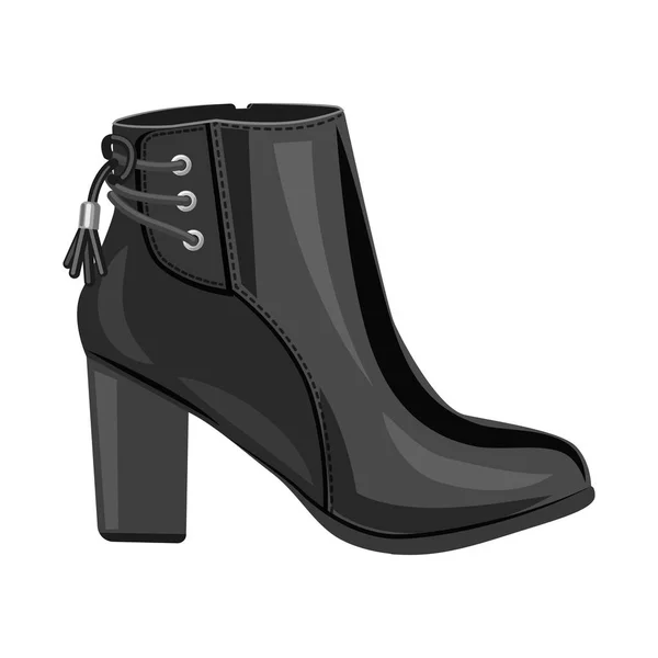 Vektorillustration von Schuhen und Frauenlogo. Kollektion von Schuhen und Fußvektorsymbolen für den Vorrat. — Stockvektor