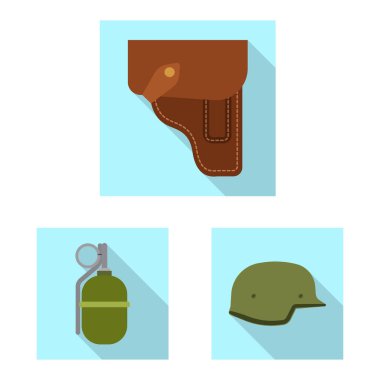 Silah ve silah simge vektör Illustration. Hisse senedi için silah ve ordu vektör simge kümesi.