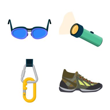 Dağcılık ve tepe logo vektör çizimi. Kamp ve dağcılık Topluluğu web için hisse senedi simgesi.