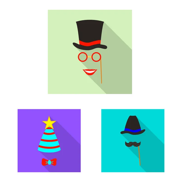 Diseño vectorial del icono de fiesta y cumpleaños. Conjunto de fiesta y celebración símbolo de stock para web . — Archivo Imágenes Vectoriales