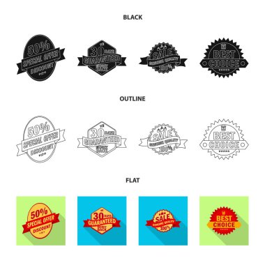 Amblem ve rozet logosu yalıtılmış nesne. Amblem ve etiket stok vektör çizim topluluğu.