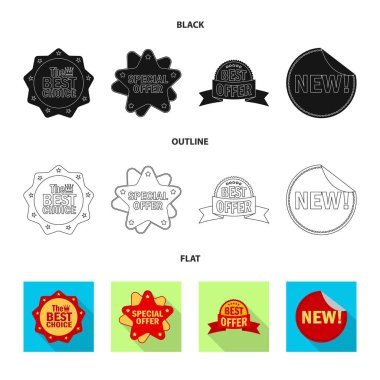 İllüstrasyon işareti amblemi ve rozet vektör. Amblem ve etiket hisse senedi simgesi için web topluluğu.