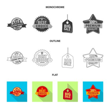 Bir amblem ve rozet işaret tasarım vektör. Amblem ve etiket stok vektör çizim topluluğu.