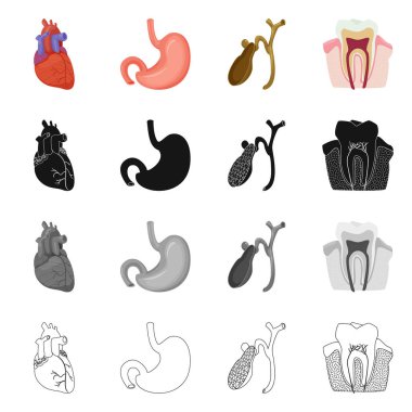 Vücut ve insan logo vektör tasarımı. Vücut ve tıbbi hisse senedi vektör çizim koleksiyonu.