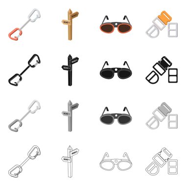 Dağcılık ve en yüksek işareti tasarımı vektör. Kamp ve dağcılık topluluğu stok vektör çizim.