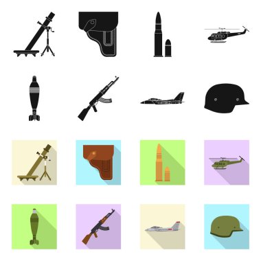 Silah ve silah logo yalıtılmış nesne. Silah ve ordu hisse senedi simgesi için web topluluğu.