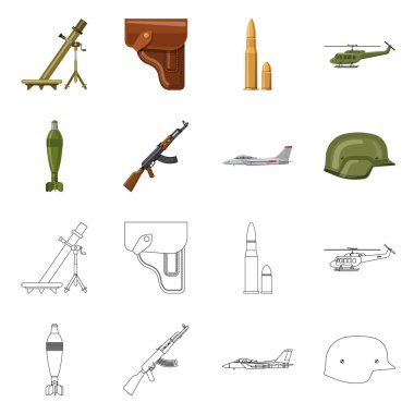 Silah ve silah simge vektör Illustration. Silah ve ordu hisse senedi simgesi için web topluluğu.