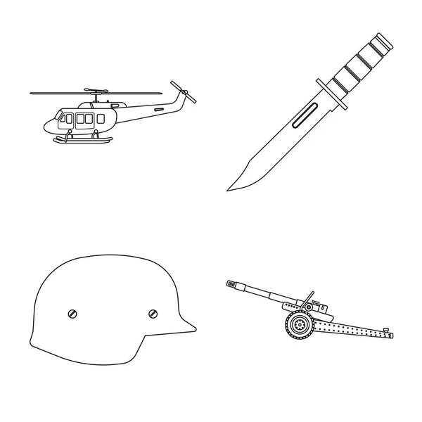 Εικονογράφηση διάνυσμα όπλο και πιστόλι σύμβολο. Συλλογή των όπλων και στρατού εικονογράφηση διάνυσμα απόθεμα. — Διανυσματικό Αρχείο