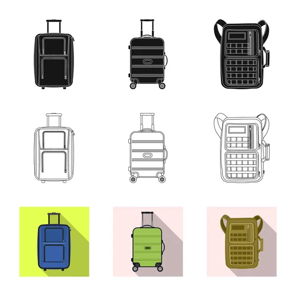 Conception vectorielle de la valise et du symbole de bagage. Collection de valise et icône vectorielle de voyage pour stock . — Image vectorielle