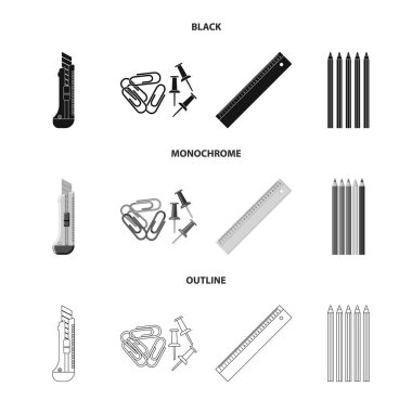 Office tasarım vektör ve işaret verin. Ofis ve okul vektör simgesini hissenin topluluğu.