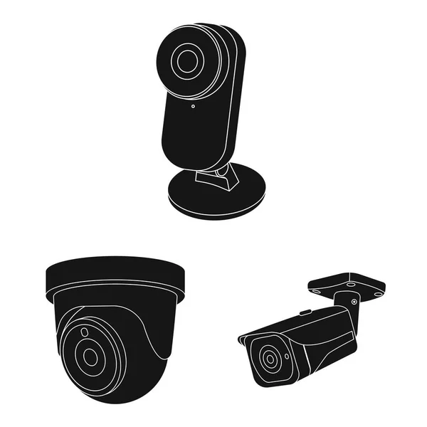 Vector design of cctv and camera sign. Collection of cctv and system stock vector illustration. — Stock Vector