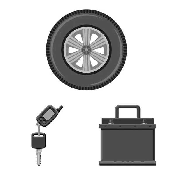 Векторный дизайн иконки автомобиля и детали. Набор значков авто- и автомобильного вектора для склада . — стоковый вектор