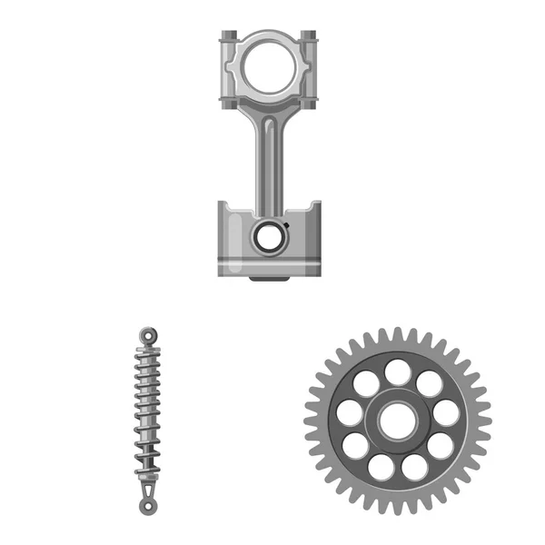 Ilustración vectorial de signo automático y parcial. Conjunto de auto y coche símbolo de stock para web . — Archivo Imágenes Vectoriales