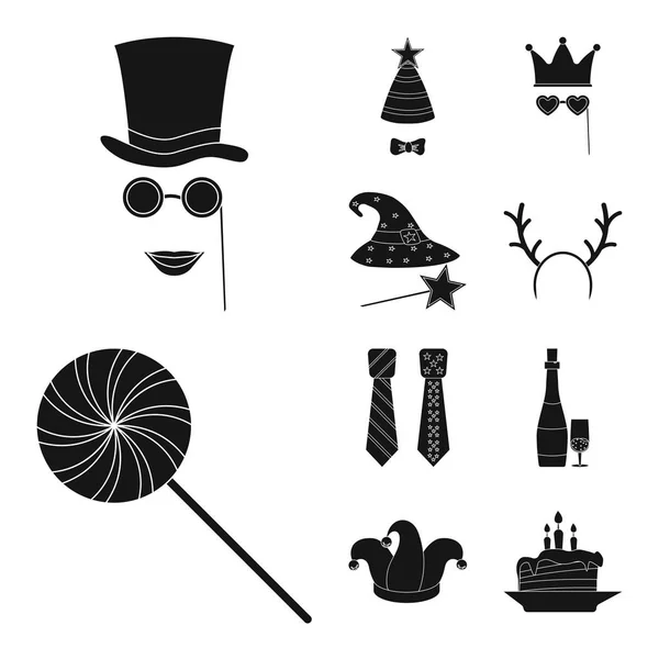 Ilustración vectorial del logotipo de fiesta y cumpleaños. Conjunto de fiesta y celebración icono de vector para la acción . — Vector de stock