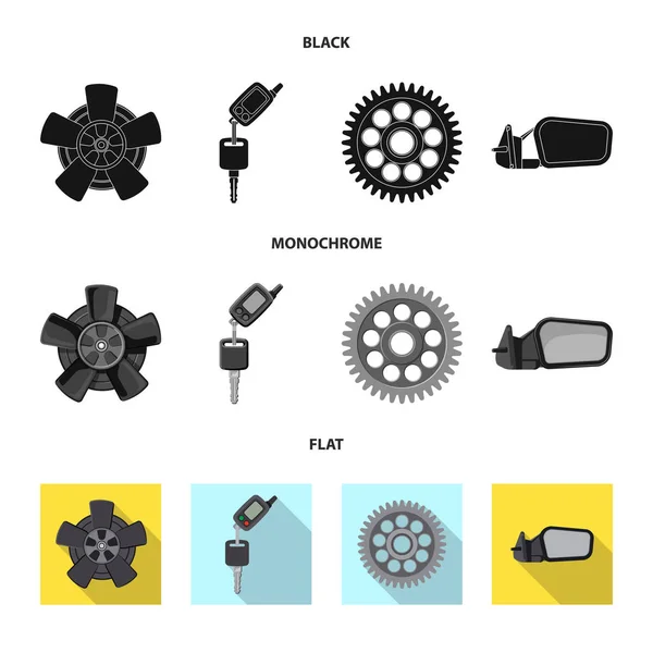 Isolado objeto de auto e ícone de parte. Coleção de auto e carro estoque vetor ilustração . —  Vetores de Stock
