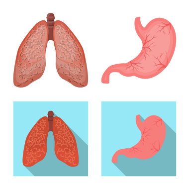 Vücut ve insan simge vektör tasarımı. Vücut ve tıbbi hisse senedi vektör çizim koleksiyonu.