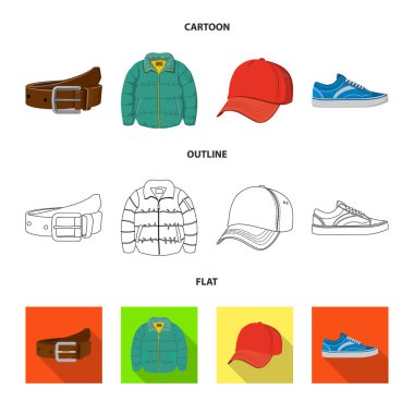 Adam ve giyim sembolü yalıtılmış nesne. Adam ayarla ve web için hisse senedi simgesi giymek.