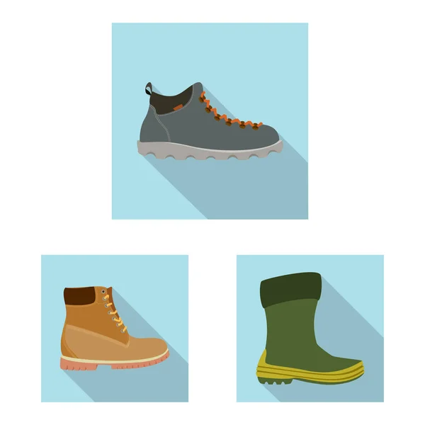 Objeto aislado de zapato y calzado icono. Set de zapatos y pies stock vector ilustración . — Archivo Imágenes Vectoriales