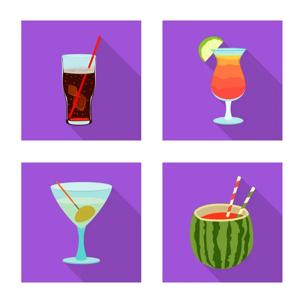Vektorillustration av dryck och bar-ikonen. Uppsättning av dryck och part lager vektorillustration. — Stock vektor