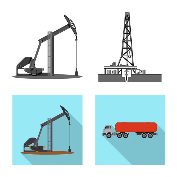 Petrol ve gaz sembolü yalıtılmış nesne. Petrol ve benzin hisse senedi simgesi için web topluluğu. — Stok Vektör