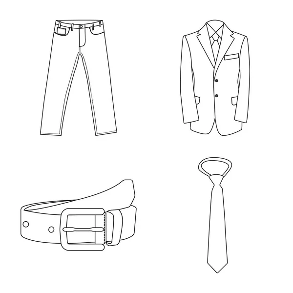 Ilustración vectorial del hombre y símbolo de la ropa. Colección de hombre y desgaste símbolo de stock para la web . — Vector de stock