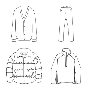 Adam ve giyim logo vektör tasarımı. İçin örümcek adam ve giyim hisse senedi simgesi topluluğu.