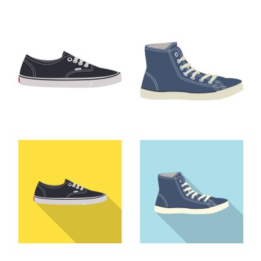 Ayakkabı ve ayakkabı işareti vektör Illustration. Ayakkabı ve ayak hisse senedi vektör çizim topluluğu.